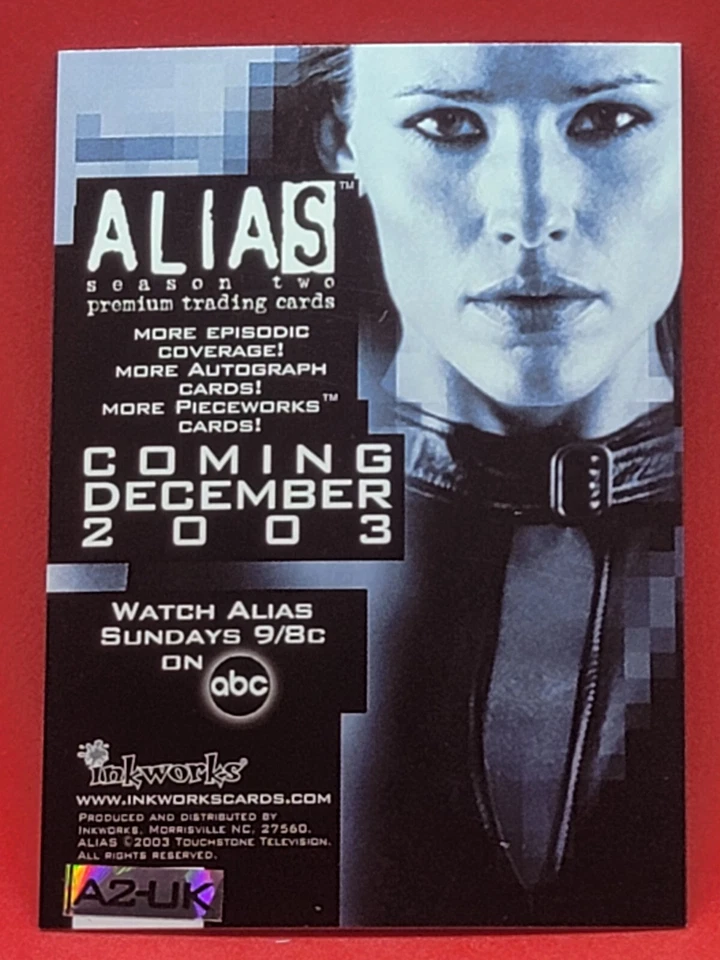 ALIAS SEASON 2 Inkworks 2003 #A2-UK (Number on Prism Sticker) n;9 - Image 2 of 2