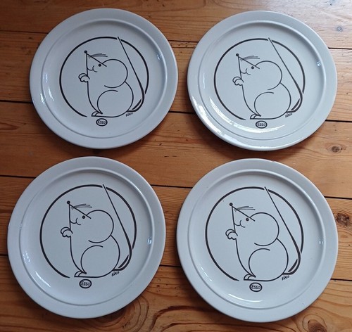 Lot De 7 Assiettes à Tapas Publicitaires Heineken – Céramique Blanche Rectangulaire
