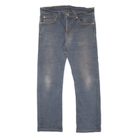 LEVI'S 506 Jeans Mens Blue Regular Straight Stone Wash W34 L27