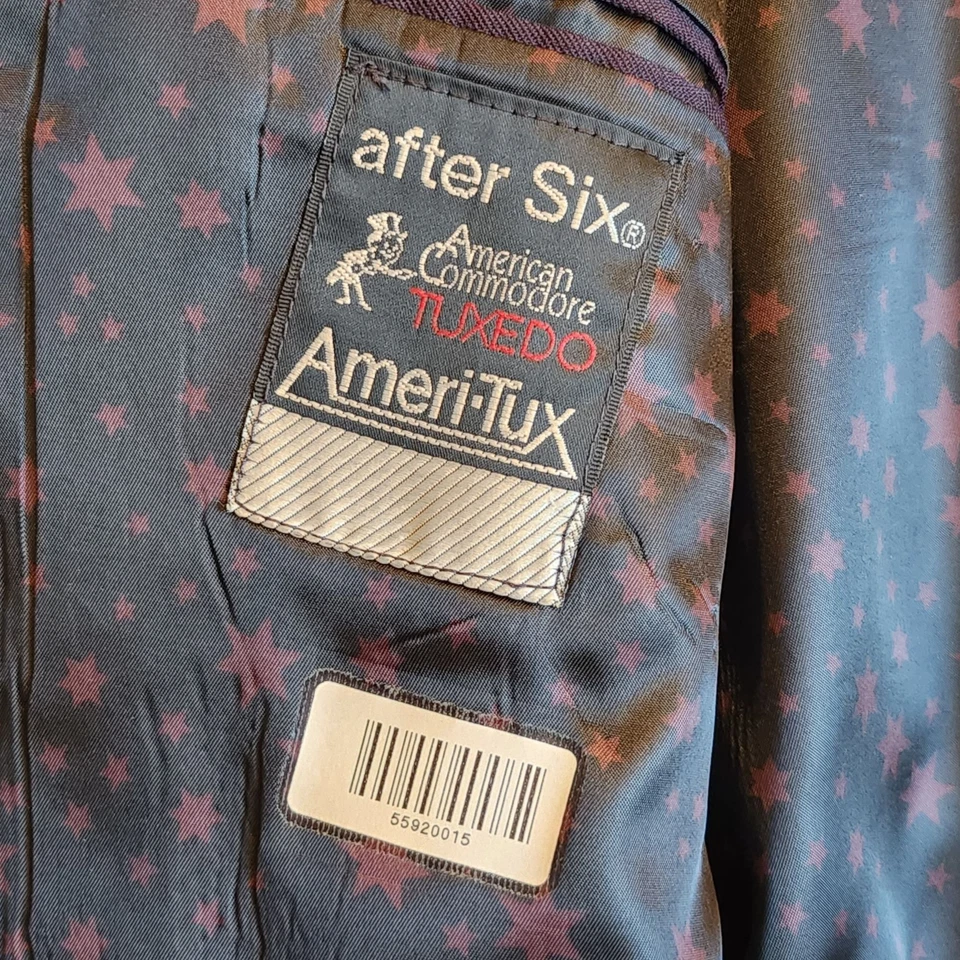 Chaqueta Esmoquin American Commodore 42 L Púrpura Doble Pecho Rockabilly Formal Foto 3 de 4