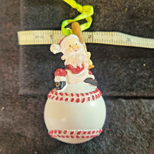 Avon Santa Claus Sports Ornament Baseball and bat with box used