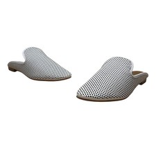 Frye Women s White Perforated Leather Slide-O...