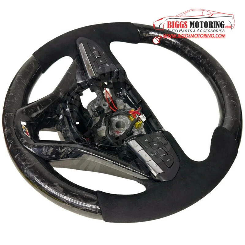 Volante inferior plano de carbono brillante forjado personalizado para 21-24 Cadi Escalade Foto 4 de 4