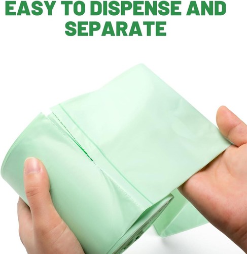 13 Gallon Flap Tie Compostable Trash Bags, 50 50 Count (Pack of 1), Green - Picture 4 of 7