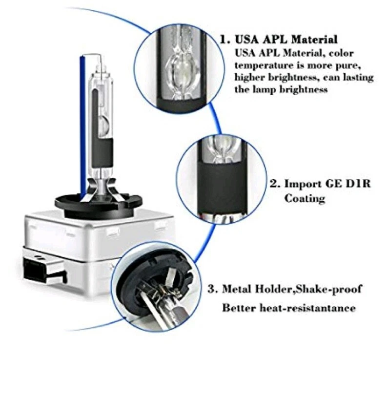 RCP - D1R8 - (Par) D1R 8000K Xenón HID Bombillas de Repuesto Azul Hielo Foto 2 de 4