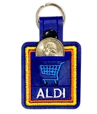 Aldi Shopping Cart Quarter Holder, Handmade Aldi Quarter Keeper Keychain