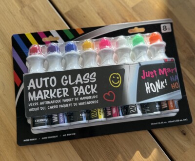 NEW Chroma Auto Glass Marker Pack | Glass/Window Markers | Non Toxic | 8 Count