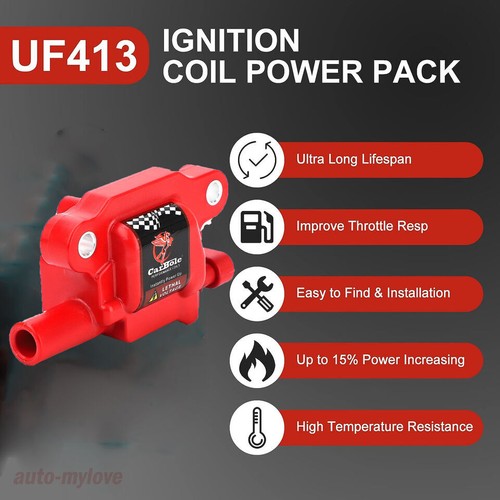 8x UF413 Ignition Coils Spark Plug Wires For Chevrolet Silverado 1500 4.8L 5.3L - Bild 5 von 19