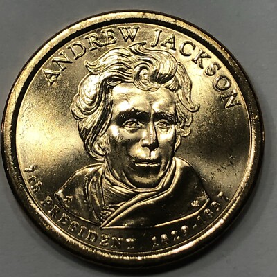 2008-P - Andrew Jackson Presidential Golden Dollar Coin | eBay