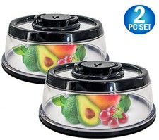 Contenedor de almacenamiento de alimentos con sello al vacío con diseño apilable hermético reutilizable
