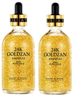 Goldzan Pure Gold Ampoule 2pcs Anti Aging Wrinkle care Peptide Free Ems ship