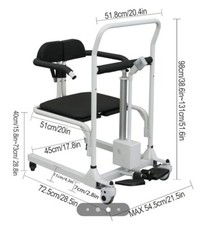 Brand New Electric Transfer Chair With Patient Lift 180  Split Seat 4 in 1 