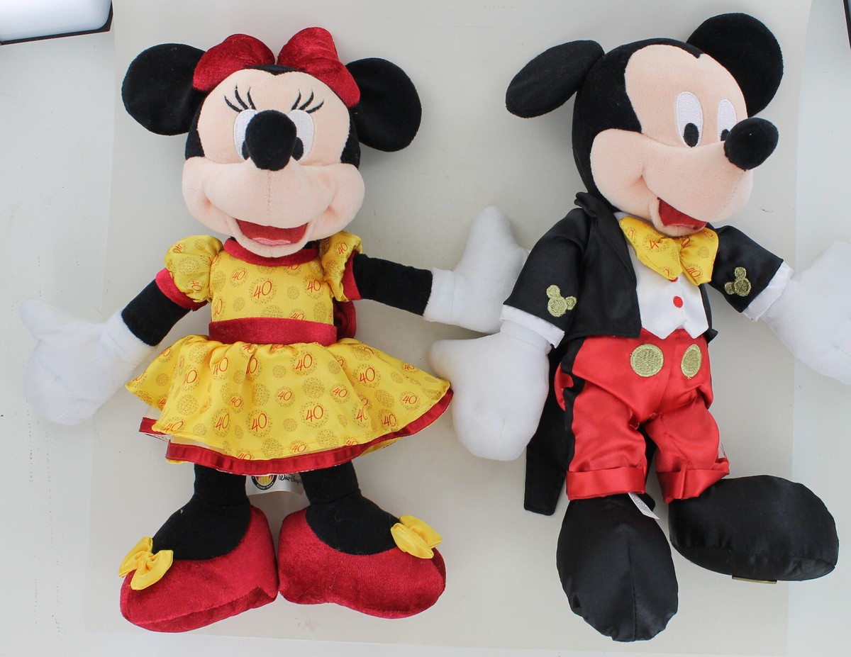 Disney 40th Anniversary Mickey & Minnie Mouse Plush - 12