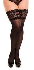 Glamory Comfort 20 Style 50115 Hold ups (thigh hi's) Black up to 4XL