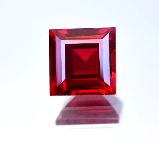 Natural Blood Red Ruby 6.10 Ct Princess Certified Flawless Loose Gemstone - Image 3 of 4