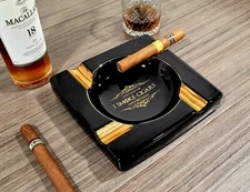 Cigar Ashtray Big Ceramic Ashtray for 4 Cigarettes Large Rest Unbreakable