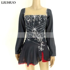 Figure Skating Dress Women's Girls' Ice Competition Gray Kids Costume Dance