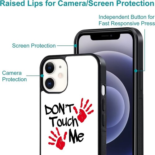 Anti scratch Cover quote don t touch me For iPhone SE XS XR Max 5 6 7 8 Plus - Picture 23 of 25