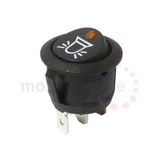 12v/24v Amber LED On/Off Round Rocker Switch with Beacon Symbol Durite 0-531-18