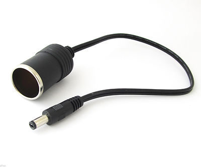 1pcs 5.5x2.1mm Male to Car Cigarette Lighter Female Socket Power Supply  Cable
