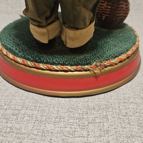 Gemmy North Pole Productions Fishing Hat Basket Santa Animated Christmas Rustic - Picture 11 of 12