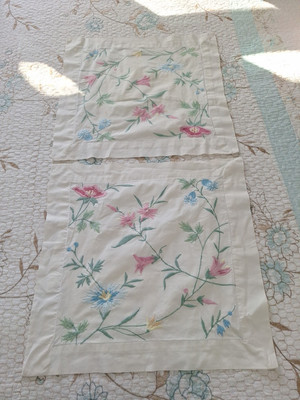 Laura Ashley Pillow Cover Throw Cushion Pink  Blue Floral 12x12