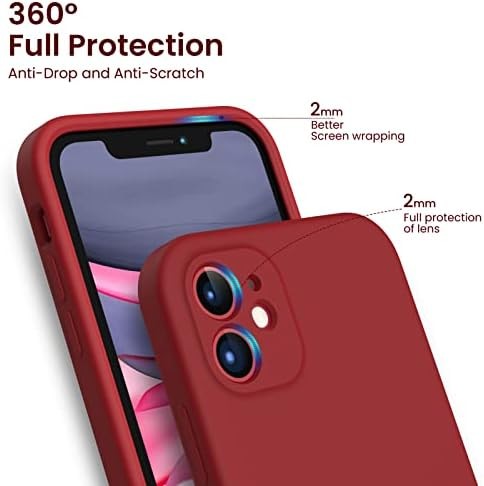 Compatible with iPhone 11 Case 6.1 inch, with 2 x Screen Protector Liquid Silico - Bild 4 von 6