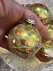 VTG Giltter Mercury Glass Christmas Mixed Ornaments Round Tear Drop Lot Of 6 — photo 10