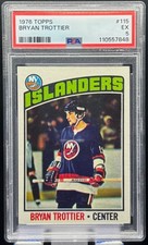 1976-77 Topps Hockey #115 Bryan Trottier Rookie RC Islanders Center HOF PSA 5 EX