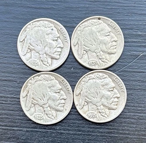 Lot Of 4 1935 P Buffalo Nickel Philadelphia Mint Full Date