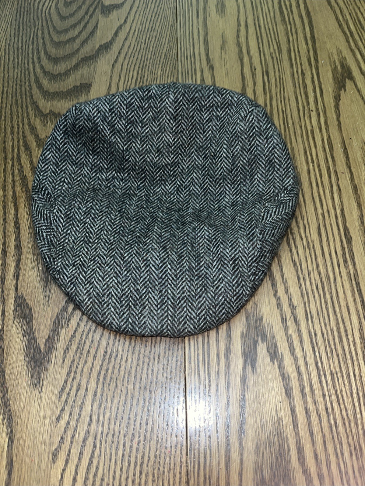 WEATHERPROOF Gray Herringbone Wool Flat Cap - Siz… - image 1