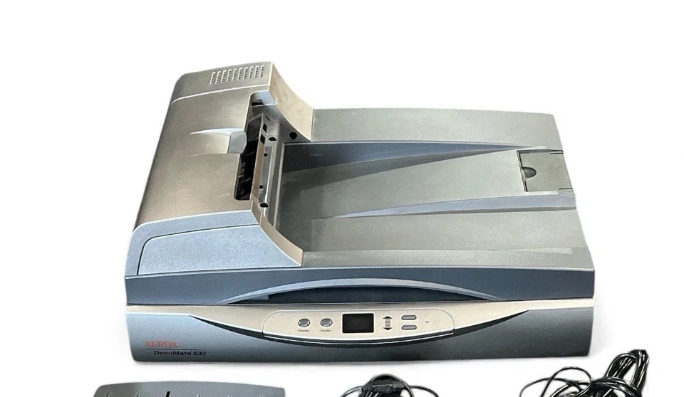 Xerox DocuMate 632 Flatbed Scanner Cords Adapter And Side Tray (Tested) Mint - Image 4 of 4