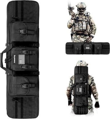 Bolsa táctica doble rifle 42'', estuche arma larga, correas mochila