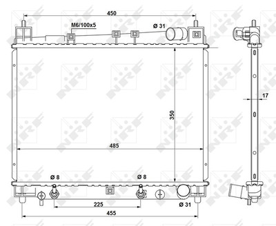 53212 NRF Kühler, Motorkühlung für TOYOTA