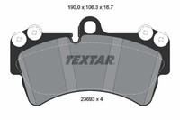 Bremsbelagsatz FÜR Porsche Cayenne (9PA), Audi Q7 (4LB) - Textar 2369302