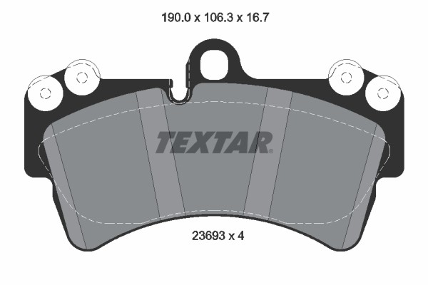 Bremsbelagsatz FÜR Porsche Cayenne (9PA), Audi Q7 (4LB) - Textar 2369302-image