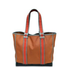 Bottega Veneta Tote Bag Canvas Lambskin Intrecciato Nappa ym040126k2