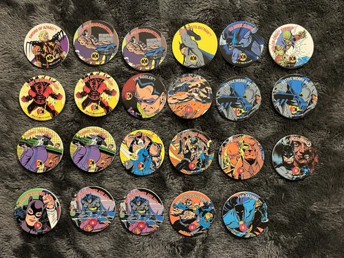 Vintage DC Comics Skycaps 1993 Batman Knightfall -24 Caps, 5 Are Doubles
