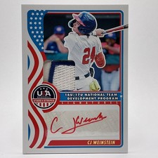 CJ WEINSTEIN 2025 Stars & Stripes Game-Used Patch Auto SP /25 NTDP