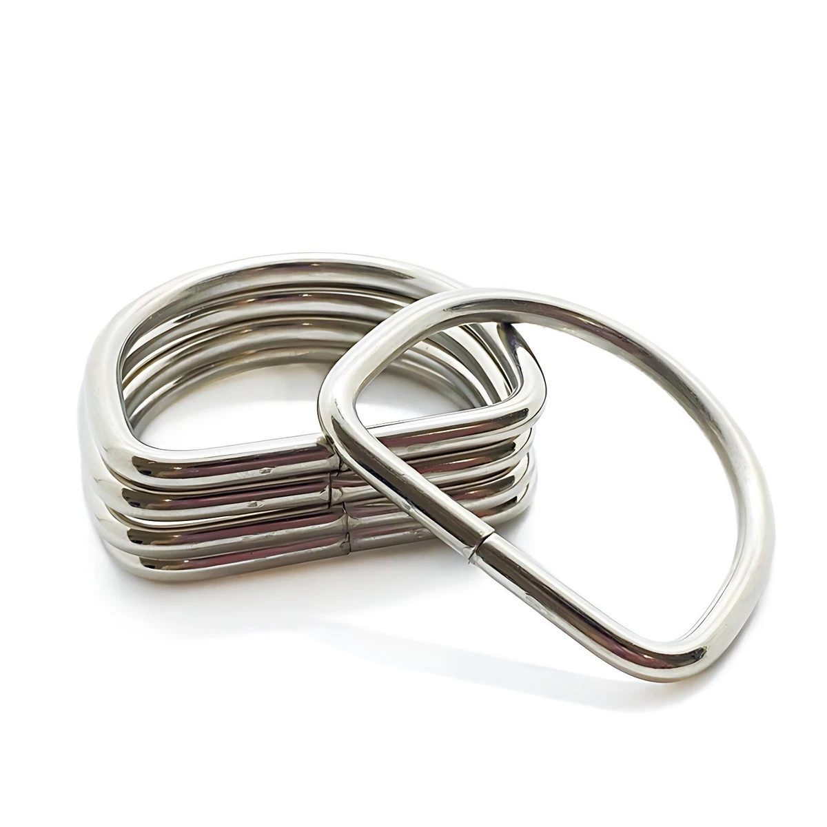 10er Pack D-Ringe 50 x 32 x 4,7mm Stahl, LEICHT Silbern vern. - THAL 10er Pack D-Ringe 50 x 32 x 4,7mm Stahl, LEICHT Silbern vern. - THAL
