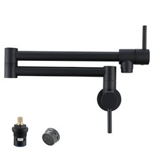 Pot Filler Faucet Black Pot Filler Over Stove Faucet Brass Wall Mount Kitchen...
