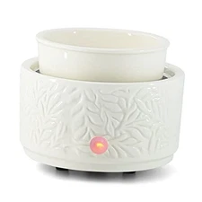 Wax Melt Warmer,Electric 3-in-1 Wax Melter,Ceramic Candle Wax Warmer 1 White
