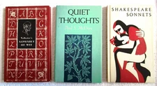 3 PETER PAUPER PRESS Bks QUIET THOUGHTS, VOLTAIRE'S Alphabet SHAKESPEARE SONNETS