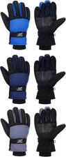 Bencailor 3 Pairs Kids Winter Gloves 6-10 Years, Black, Gray, Dark Blue