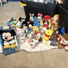 Disney Small Plush Lot Mickey Minnie Winnie Pooh Tigger Belle Donald Olaf Dumbo