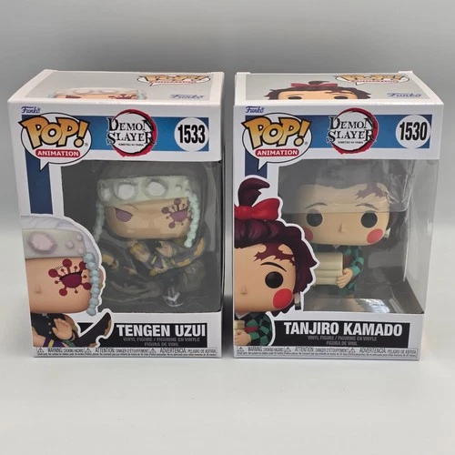 Funko POP! Lot of 2 - Demon Slayer - Tengen Uzui 1533 - Tanjiro Kamado 1530