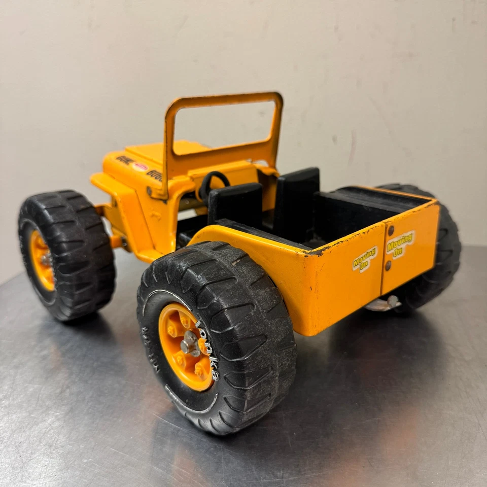 老式 TONKA 压钢橙色沙丘越野车 吉普 MR-970 金属玩具卡车 — 第 4/4 张图片