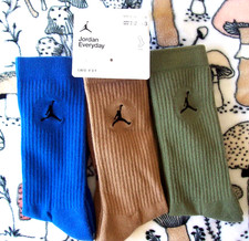 3 Pairs NIKE JORDAN JUMPMAN EVERYDAY MEN'S/WOMEN'S DRI-FIT CREW SOCKS Large 8-12