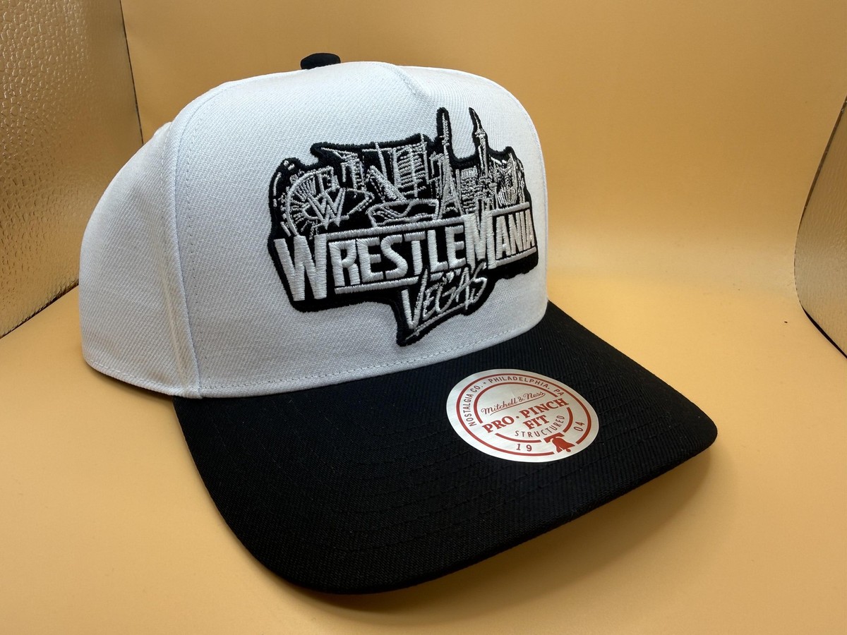 WWE WrestleMania Hat Cap Snap Back One Size White Wrestling