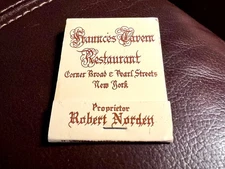 Historic Fraunces Tavern Restaurant, New York City, Full Unstruck Matchbook,